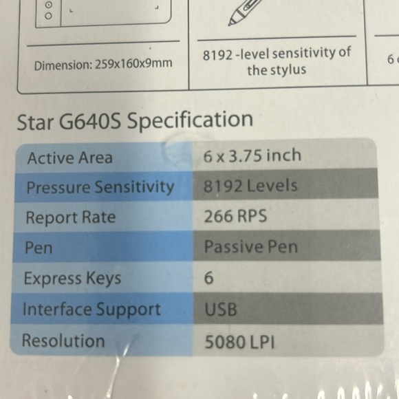 XP-Pen Star G640S Drawing Tablet - Picture 7 of 9